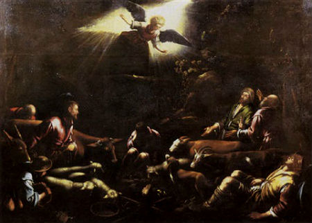 francesco-bassano-the-younger-the-annunciation-to-the-shepherds